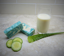 Load image into Gallery viewer, Aloe Vera and Cucumber Cows Milk Soap
