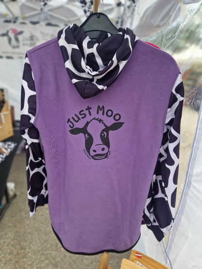 Lavender Long Tail Sheering Hoodie