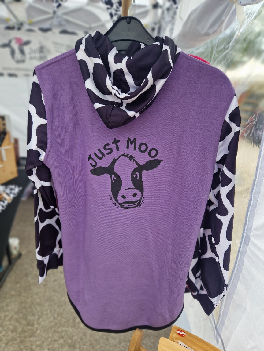 Lavender Long Tail Sheering Hoodie