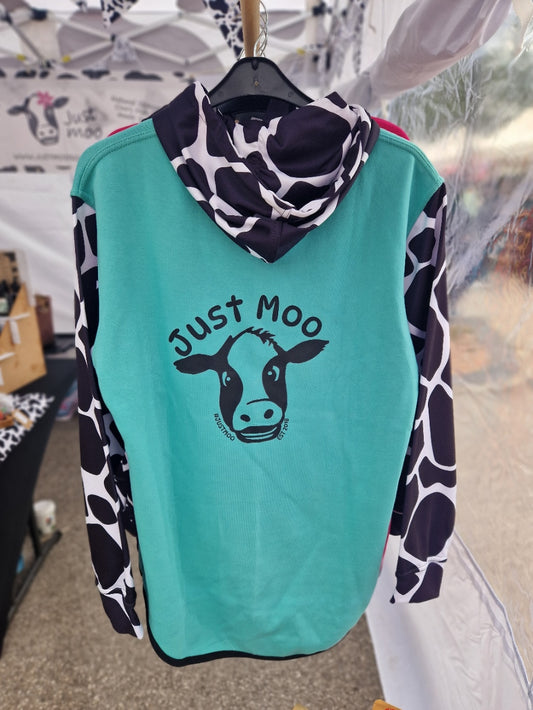 Aqua Long Tail Sheering Hoodie