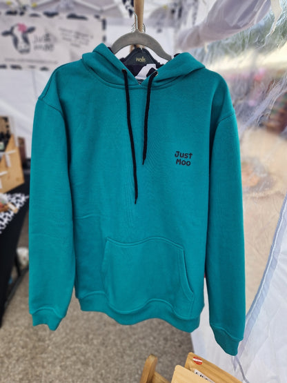 Teal Cow Print Hoodie