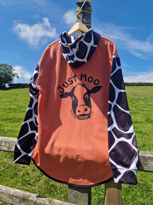 Coral Long Tail Sheering Hoodie