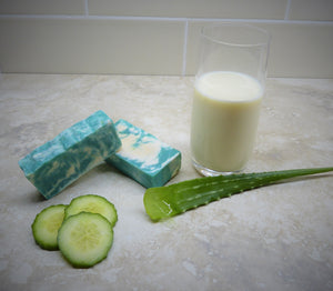 Aloe Vera and Cucumber Cows Milk Soap